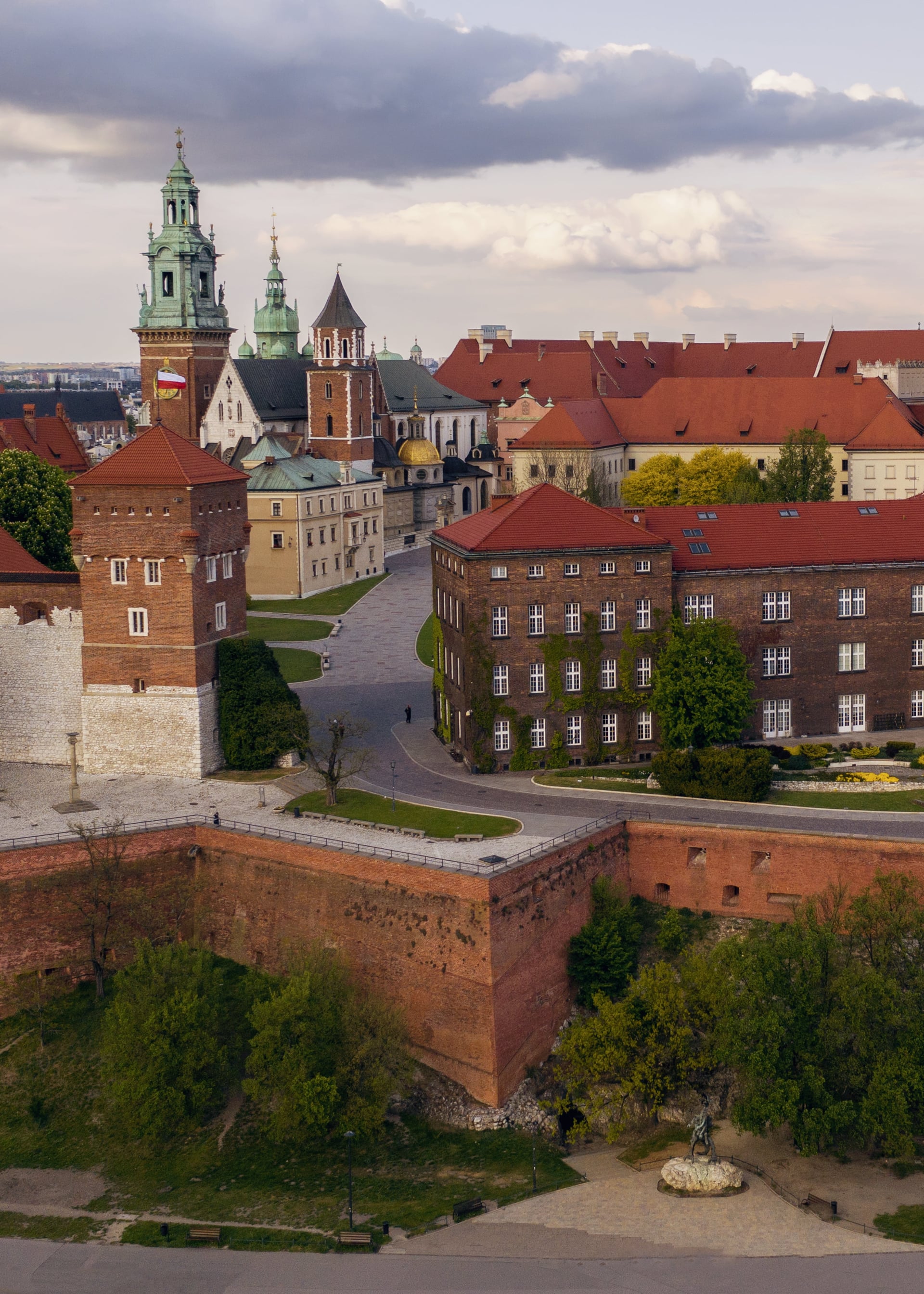 Aerial view of Wawel Castle and cathedral complex, Kraków